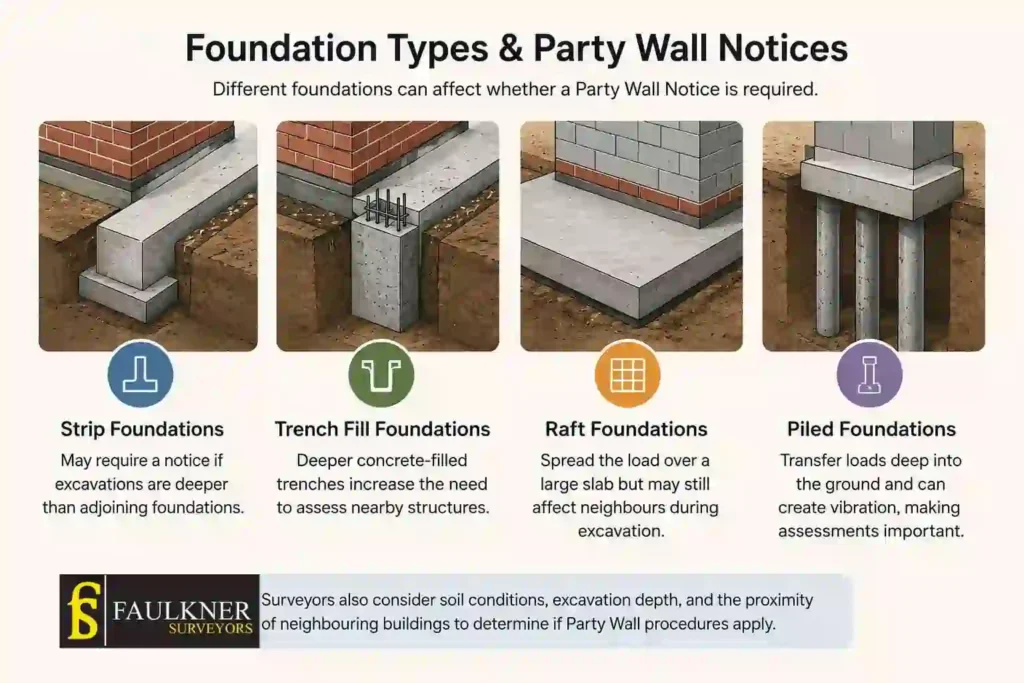 How Do Construction Methods Affect Party Wall Requirements? A Homeowner’s Guide 1 How Do Different Foundation Types Influence Party Wall Notices Borehamwood?